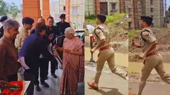 राज्यपाल के दौरे में बदला कार्यक्रम, SSP को काफिले के पीछे दौड़ना पड़ा, वीडियो हुआ वायरल