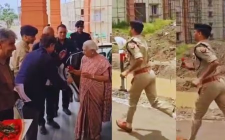 राज्यपाल के दौरे में बदला कार्यक्रम, SSP को काफिले के पीछे दौड़ना पड़ा, वीडियो हुआ वायरल