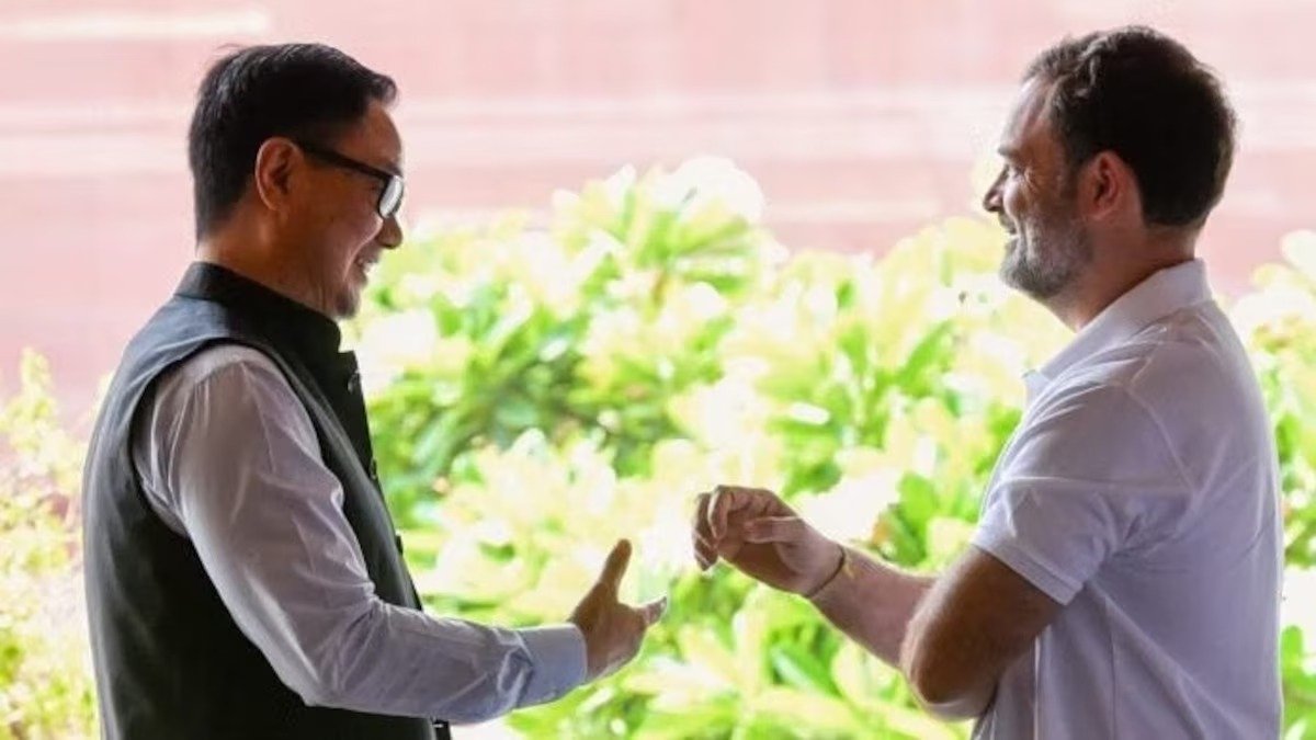 मैं यहां का खिलाड़ी हूं, ट्रेनिंग नहीं लेता - राहुल गांधी से तुलना पर भड़के किरेन रिजिजू, नदी में छलांग वाले वीडियो पर दिया जवाब