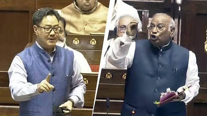 Rajya Sabha में Kharge vs Rijiju: 'मुझे नियम न सिखाएं', नेता प्रतिपक्ष का पलटवार, पवन खेड़ा के बचाव में उतरे