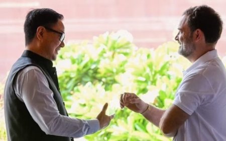 मैं यहां का खिलाड़ी हूं, ट्रेनिंग नहीं लेता - राहुल गांधी से तुलना पर भड़के किरेन रिजिजू, नदी में छलांग वाले वीडियो पर दिया जवाब