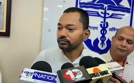 IGIMS में शादी वाला सवाल सुनकर मुस्कुराकर निकल गए Nishant Kumar, वीडियो वायरल