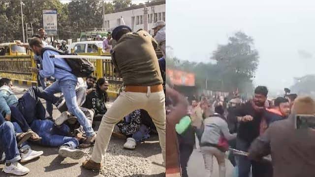 पटना में BPSC-दरोगा अभ्यर्थियों का हंगामा - JP गोलंबर पर पुलिस से धक्का-मुक्की, बोले हम पढ़ने वाले हैं सेटिंग वाले नहीं