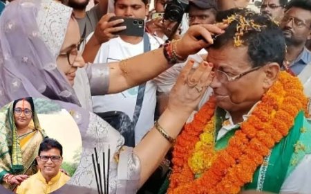  सारण MLC चुनाव में पति की आरती उतारना पत्नी को पड़ा महंगा - RJD प्रत्याशी प्रो. जयराम यादव के स्वागत में JDU प्रदेश सचिव संगीता यादव ने उतारी आरती, 6 साल के लिए पार्टी से निष्कासित
