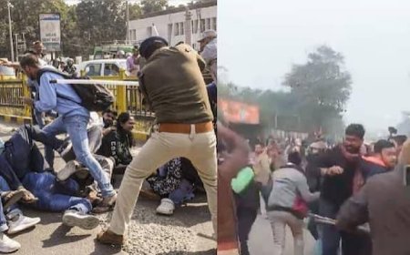 पटना में BPSC-दरोगा अभ्यर्थियों का हंगामा - JP गोलंबर पर पुलिस से धक्का-मुक्की, बोले हम पढ़ने वाले हैं सेटिंग वाले नहीं