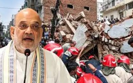 दिल्ली के सत्य निकेतन में बिल्डिंग हादसा, एक की मौत - अमित शाह ने रद्द किया गोवा दौरा