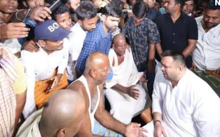 Tejashwi Yadav का विरोध, ग्रामीणों ने लगाए इस्तीफा दो के नारे, 13 बच्चों की मौत पर बवाल